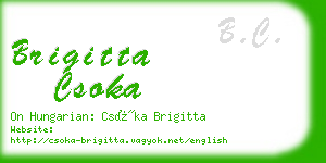 brigitta csoka business card